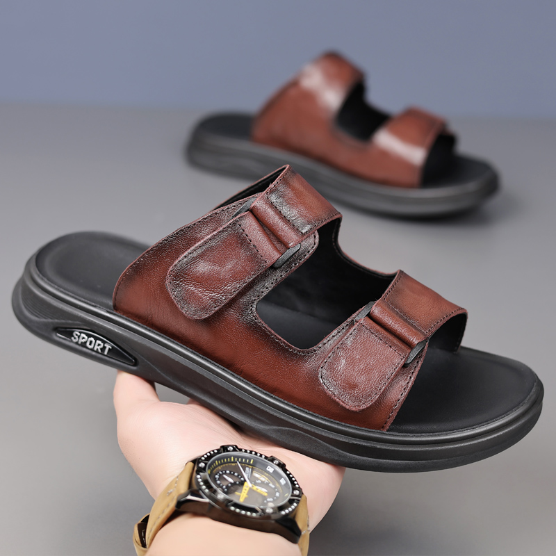 Summer first layer cowhide men - Flip Flop Leather Men recension och pris