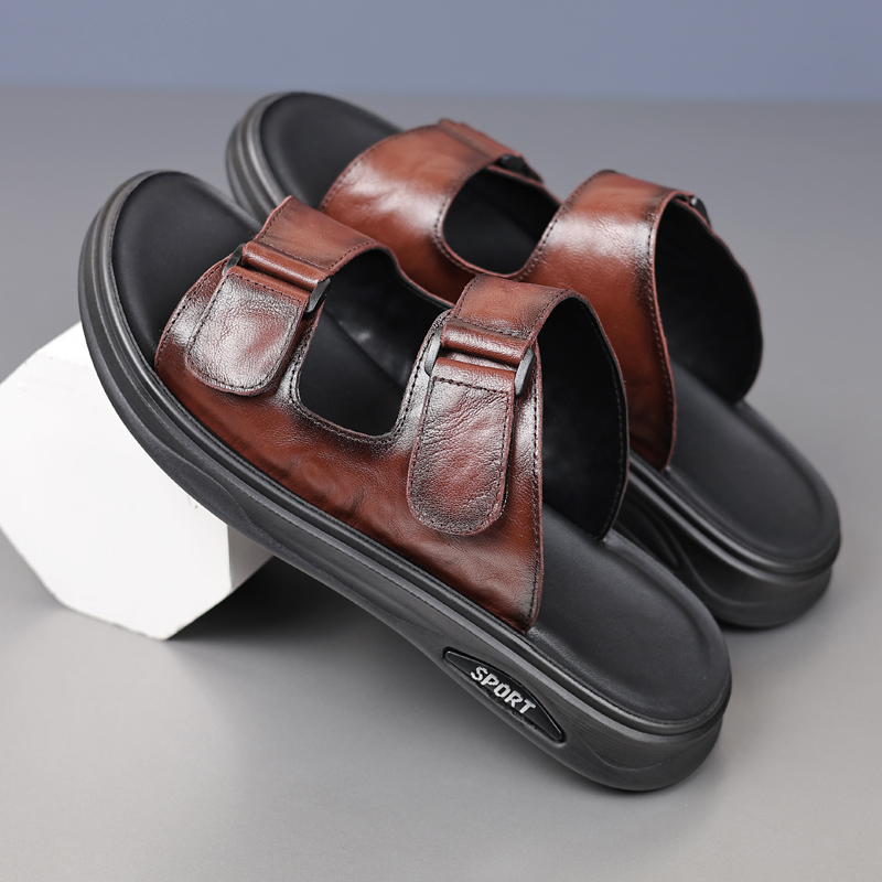 Summer first layer cowhide men - Flip Flop Leather Men recension och pris