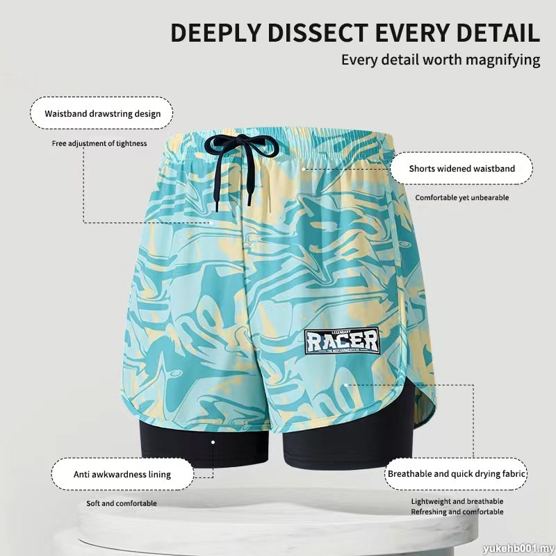 Swimming Trunks Adult Double L - Swim Trunk Quick Dry recension och pris