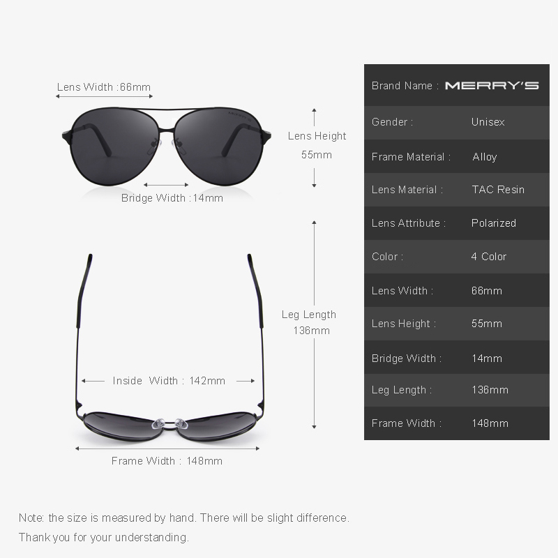 MERRYS DESIGN Men/Women Classi - Sunglasses Aviator Polarized recension och pris
